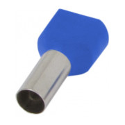 Накінечник втулковий ізольований на 2 проводи 2×0.75 мм² синій (упаковка 100 шт.) e.terminal.stand.te.2.0.75.blue, E.NEXT міні-фото