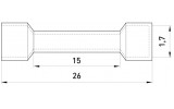Габаритные размеры изолированной соединительной гильзы E.NEXT e.splice.stand.bv.1.grey изображение
