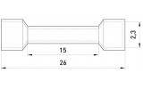 Габаритные размеры изолированной соединительной гильзы E.NEXT e.splice.stand.bv.2.black изображение