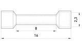 Габаритные размеры изолированной соединительной гильзы E.NEXT e.splice.stand.rvt.2.grey изображение
