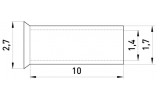 Габаритные размеры неизолированного втулочного наконечника E.NEXT e.terminal.stand.en.1.10 изображение