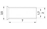 Габаритные размеры неизолированного втулочного наконечника E.NEXT e.terminal.stand.en.1.5.7 изображение