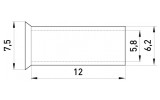 Габаритные размеры неизолированного втулочного наконечника E.NEXT e.terminal.stand.en.16.12 изображение