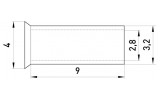 Габаритные размеры неизолированного втулочного наконечника E.NEXT e.terminal.stand.en.4.9 изображение