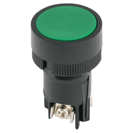 Кнопка пластиковая без фиксации 1НО+1НЗ зеленая e.mb.ea135, E.NEXT (p0810131) фото