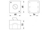 Пост кнопковий (O-I) секторний перемикач e.cs.stand.xal.d.134, E.NEXT зображення 3 (габаритні розміри)