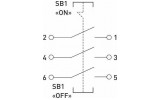 Пост кнопочный металлический 3 фазы 6А ON-OFF e.mb.stand.xal.06a, E.NEXT изображение 3 (схема)
