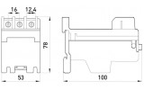 Независимое основание теплового реле e.industrial.azh.40 для реле на 40А, E.NEXT изображение 2 (габаритные размеры)