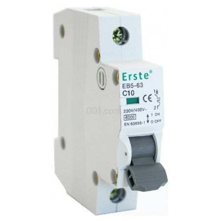 Автоматичний вимикач EB5-63 1P 10А тип C 6кА, Erste Electric (EB5-63 1P 10A) фото