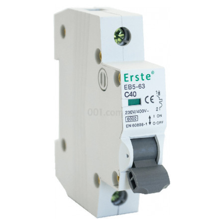 Автоматический выключатель EB5-63 1P 40А тип C 6кА, Erste Electric (EB5-63 1P 40A) фото