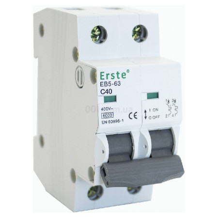 Автоматический выключатель EB5-63 2P 40А тип C 6кА, Erste Electric (EB5-63 2P 40A) фото