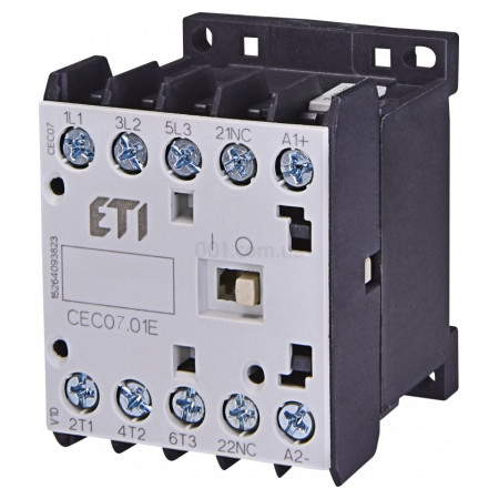 Контактор миниатюрный CEC 07.01 230V/AC 7A 3kW AC3, ETI (4641060) фото