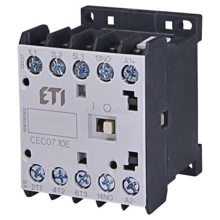 Контактор мініатюрний CEC 07.10 400V/AC 7A 3kW AC3 4p (4НВ), ETI (4641055) фото