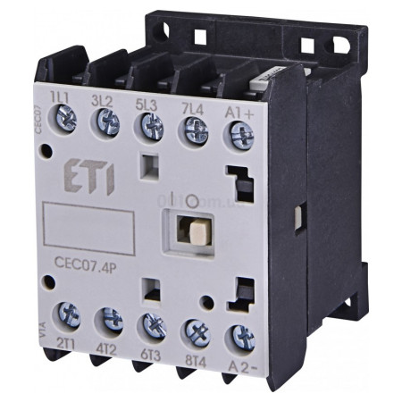 Контактор мініатюрний CEC 07.4P 230V/АС 7A 3kW AC3 4p (4НВ), ETI (4641200) фото