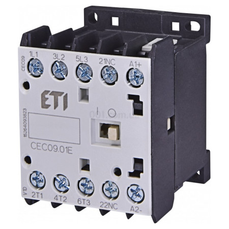 Контактор мініатюрний CEC 09.01 230V/AC 9A 4kW AC3, ETI (4641072) фото