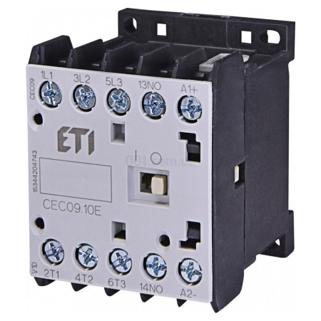Контактор миниатюрный CEC 09.10 400V/AC 9A 4kW AC3 4p (4НО), ETI (4641067) фото