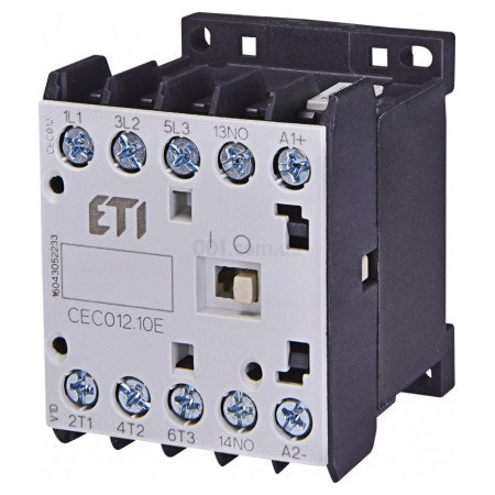 Контактор мініатюрний CEC 12.10 110V/AC 12A 5,5kW AC3, ETI (4641077) фото