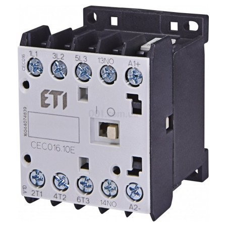 Контактор миниатюрный CEC 16.10 230V/AC 16A 7,5kW AC3, ETI (4641090) фото
