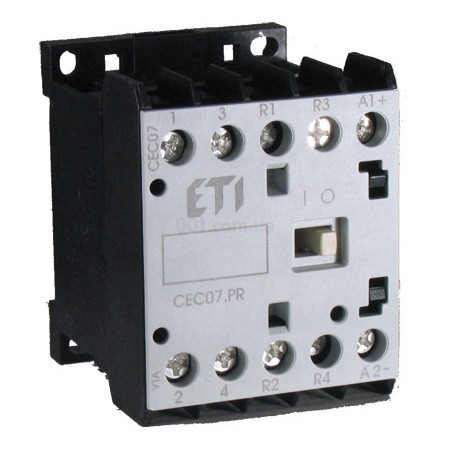 Контактор миниатюрный CEC 09.PR 230V/AC 9A 4kW AC3 4p (2НО+2НЗ), ETI (4641205) фото
