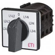 Переключатель кулачковый CS 25 66 U для измерения фазного/линейного напряжения 25А, ETI (Словения) мини-фото
