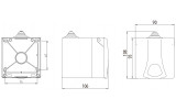 Габаритные размеры розетки в коробке наружной установки ETI EZBN-1653 изображение