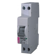 Автоматичний вимикач ETIMAT 6 (6кА) 1P+N (1 модуль) 6 А хар-ка C, ETI міні-фото