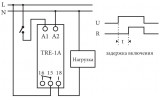 Підключення і діаграма роботи реле часу ETI TRE-1A зображення