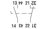 Блок дополнительных контактов CES-BCSS 11 боковой (1-й уровень, 5.6A 230V) 1НО+1НЗ, ETI изображение 2 (схема)