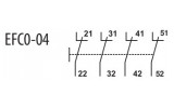 Блок дополнительных контактов EFC0-04 4НЗ, ETI изображение 2 (схема)