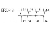 Блок дополнительных контактов EFC0-13 1НО+3НЗ, ETI изображение 2 (схема)