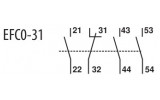 Блок дополнительных контактов EFC0-31 3НО+1НЗ, ETI изображение 2 (схема)