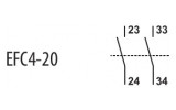 Блок дополнительных контактов EFC4-20 2НО, ETI изображение 2 (схема)