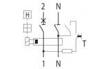 Электрическая схема дифференциального автоматического выключателя ETI KZS-2M изображение