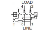 Електрична схема диференційного автоматичного вимикача ETI KZS-2M2p EDI зображення