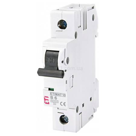 Автоматичний вимикач ETIMAT 10 (10кА) 1P 6 А хар-ка B, ETI (2121712) фото