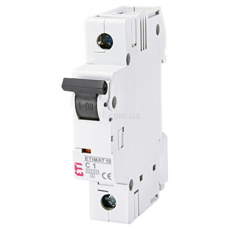Автоматичний вимикач ETIMAT 10 (10кА) 1P 1 А хар-ка C, ETI (2131704) фото