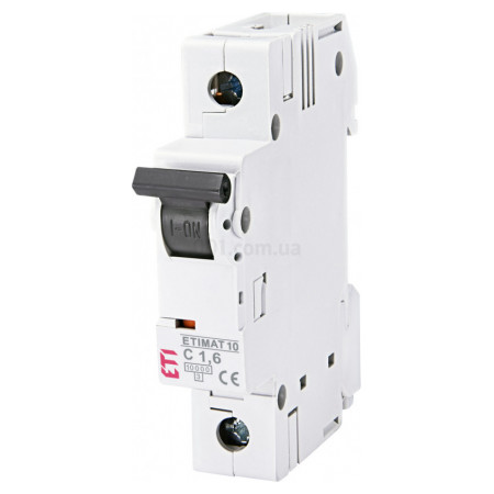 Автоматичний вимикач ETIMAT 10 (10кА) 1P 1,6 А хар-ка C, ETI (2131707) фото