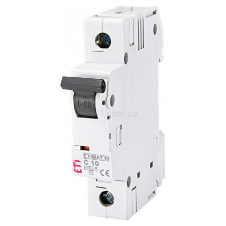 Автоматичний вимикач ETIMAT 10 (10кА) 1P 10 А хар-ка C, ETI (2131714) фото