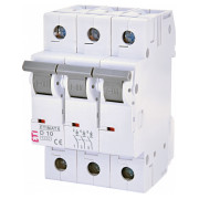 Автоматичний вимикач ETIMAT 6 (6кА) 3P 10 А хар-ка D, ETI міні-фото