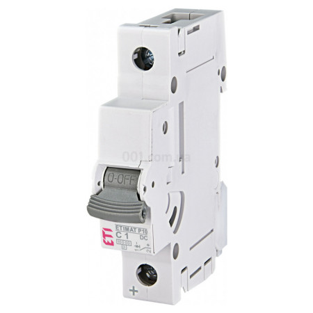 Автоматичний вимикач ETIMAT P10 DC (10кА) 1P 1 А хар-ка C, ETI (260101105) фото