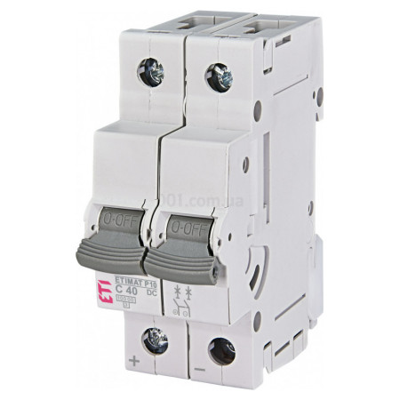 Автоматичний вимикач ETIMAT P10 DC (10кА) 2P 40 А хар-ка C, ETI (264021100) фото
