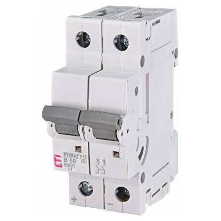 Автоматический выключатель ETIMAT P10 DC (10кА) 2P 50 А хар-ка C, ETI (265021101) фото