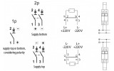 Автоматичний вимикач ETIMAT P10 DC (10кА) 2P 1 А хар-ка C, ETI зображення 5 (схема)