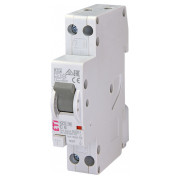Диференційний автоматичний вимикач KZS-1M C 6/0,03 тип A (6kA, нижнє підключення), ETI міні-фото