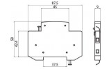 Блок-контакт PS EFI-MD (1НВ+1НЗ), ETI зображення 2 (габаритні розміри)