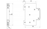 Блок-контакт PS ETIMAT 10 (1НЗ) к автоматическим выключателям ETIMAT, ETI изображение 2 (габаритные размеры)