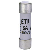 Плавка вставка циліндрична CH 10×38 gG 6A 500В (упаковка = 10 шт.), ETI міні-фото