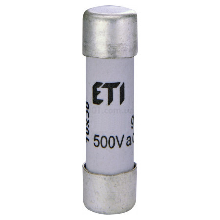 Плавка вставка циліндрична CH 10×38 gG 0.5A 500В (упаковка = 10 шт.), ETI (2620017) фото