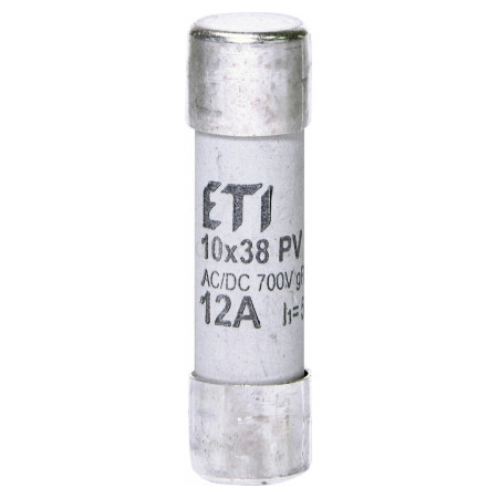 Плавка вставка циліндрична CH 10×38 gR 12A 700В (50кА AC), ETI (2625022) фото