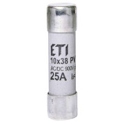 Плавкая вставка цилиндрическая CH 10×38 gR 25A 900В (50кА AC), ETI мини-фото